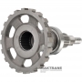 Output shaft NISSAN RE5R05A RE7R01A / JATCO JR507A JR710E - overall shaft height, 32 splines (outer Ø 34 mm), parking gear 20 teeth (outer Ø 129.95 mm), 36 splines on the inner side