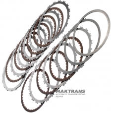 Set of steel and friction discs B1 Reverse Brake RE5R05A 31662-95X00 - 8 friction discs (40 teeth per disc), total thickness of the set 32.40 mm