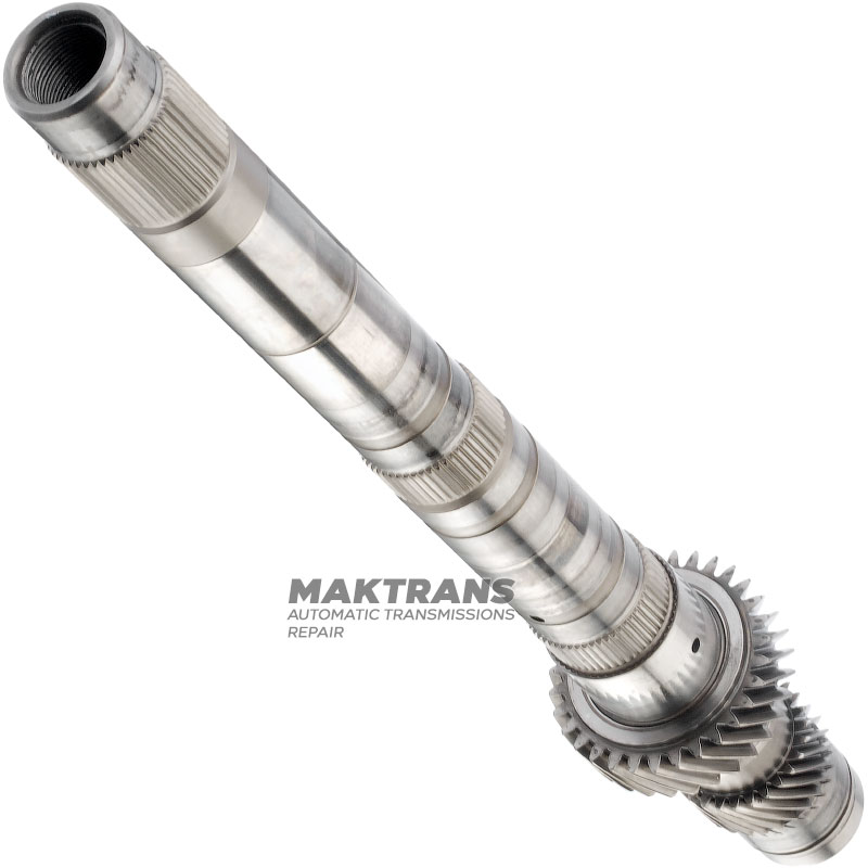 Input shaft K2 VAG DSG DL382 0HL (0CK, 0CL, 0CJ) — total length 501 mm, 31 teeth (outer Ø 78 mm) / 27 teeth (outer Ø 51.60 mm), 33 splines for transfer case (inner side)
