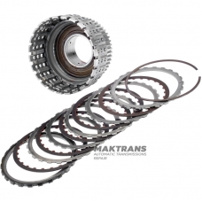 Drum DIRECT CLUTCH NISSAN (INFINITY) NISSAN (INFINITY) RE7R01A / JATCO JR710E JR711E 3150090X0B - 5 friction discs (24 teeth per disc), total thickness of the set 29.50 mm, with a pressure lower disc