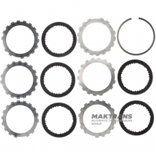 Set of steel and friction discs 2ND Brake (Intermediare Clutch) Aisin Warner 30-40LE, 30-80LE / TOYOTA A343 - 5 friction discs (total thickness of the set 25.60 mm, support disc 3.30 mm)