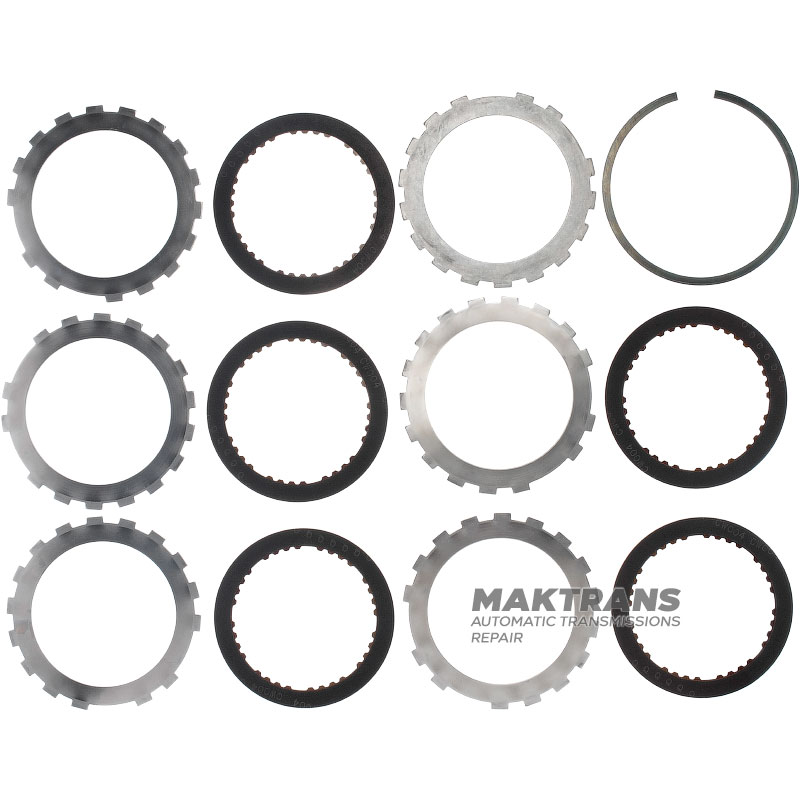 Set of steel and friction discs 2ND Brake (Intermediare Clutch) Aisin Warner 30-40LE, 30-80LE / TOYOTA A343 - 5 friction discs (total thickness of the set 25.60 mm, support disc 3.30 mm)