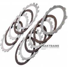 Set of steel and friction discs LOW-REVERSE BRAKE Aisin Warner 30-40LE, 30-80LE / TOYOTA A340 A343 - 5 friction discs (total thickness of the set 22.60 mm, thickness of the support disc 4.60 mm)