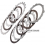 Set of steel and friction discs LOW-REVERSE BRAKE Aisin Warner 30-40LE, 30-80LE / TOYOTA A340 A343 - 5 friction discs (total thickness of the set 22.60 mm, thickness of the support disc 4.60 mm)