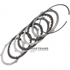Set of steel and friction discs OVERDRIVE BRAKE Aisin Warner 30-40LE, 30-80LE / TOYOTA A340 A343 - 3 friction discs (total thickness of the set 17.75 mm)