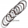 B2 Low Coast Brake RE5R05A 3166290X02 Steel and Friction Disc Set - 4 friction discs (30 teeth per disc), 15 teeth per steel disc, total set thickness 16.45 mm