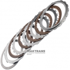 Steel and friction disc set Forward Brake (B3) RE5R05A 31662-90X01 - 4 friction discs (39 teeth per disc), 16 teeth per steel disc, total kit thickness 20.25 mm