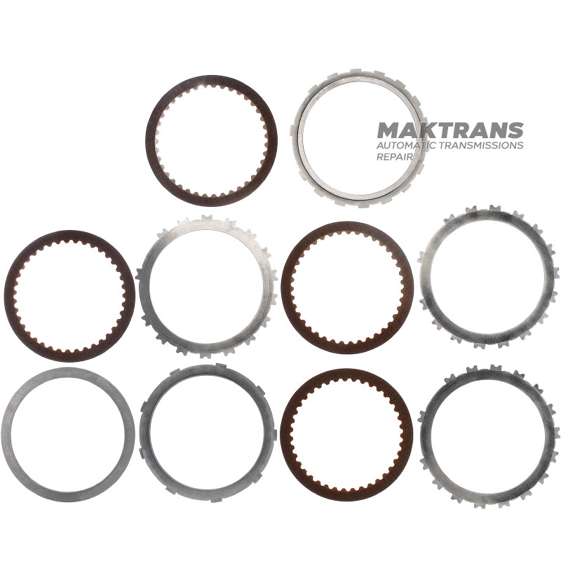 Steel and friction disc set Forward Brake (B3) RE5R05A 31662-90X01 - 4 friction discs (39 teeth per disc), 16 teeth per steel disc, total kit thickness 20.25 mm
