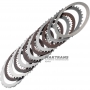 Steel and friction disc set Forward Brake (B3) RE5R05A 31662-90X01 - 5 friction discs (39 teeth per disc), 18 teeth per steel disc, total kit thickness 21.50 mm