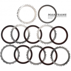 Steel and friction disc set Forward Brake (B3) RE5R05A 31662-90X01 - 5 friction discs (39 teeth per disc), 18 teeth per steel disc, total kit thickness 21.50 mm
