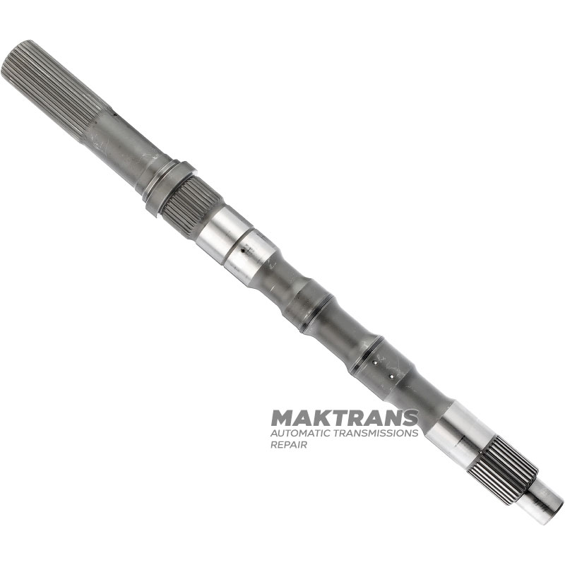 Output shaft RE5R05A / RE7R01A - overall length 476 mm, 32 splines (OD 32.35 mm, L35 mm), 36 splines (OD 37.80 mm, L25 mm), 32 splines (OD 33.65 mm, L78 mm)