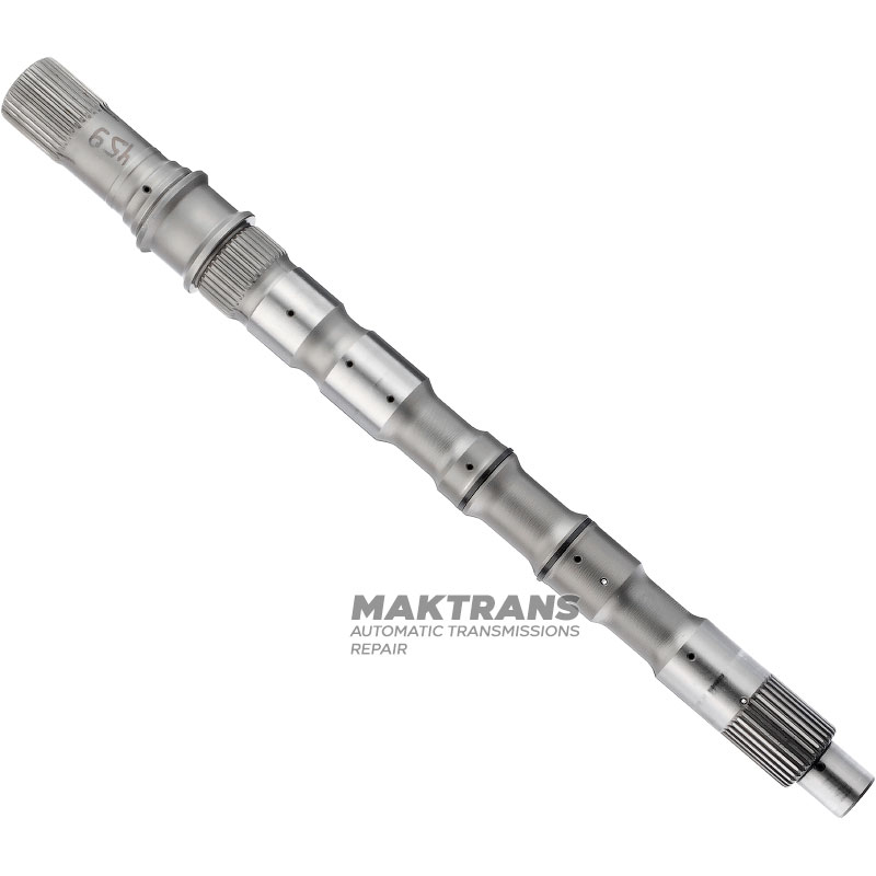 Output shaft RE5R05A / RE7R01A—overall length 459 mm, 32 splines (outside Ø 32.40 mm, L35 mm), 36 splines (outside Ø 37.80 mm, L20 mm), 32 splines (outside Ø 33.70 mm, L35 mm)