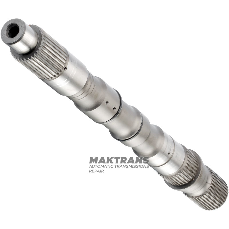 Output shaft RE5R05A / RE7R01A—overall length 405 mm, 32 splines (outside Ø 32.65 mm, L40 mm), 36 splines (outside Ø 36.70 mm, L25 mm), 37 splines (outside Ø 38.10 mm, L43.50 mm)