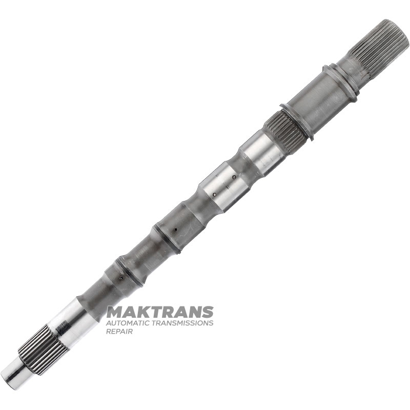 Output shaft RE5R05A / RE7R01A—overall length 459 mm, 30 splines (outside Ø 31.40 mm, L35 mm), 36 splines (outside Ø 37.60 mm, L20 mm), 32 splines (outside Ø 33.60 mm, L50 mm)