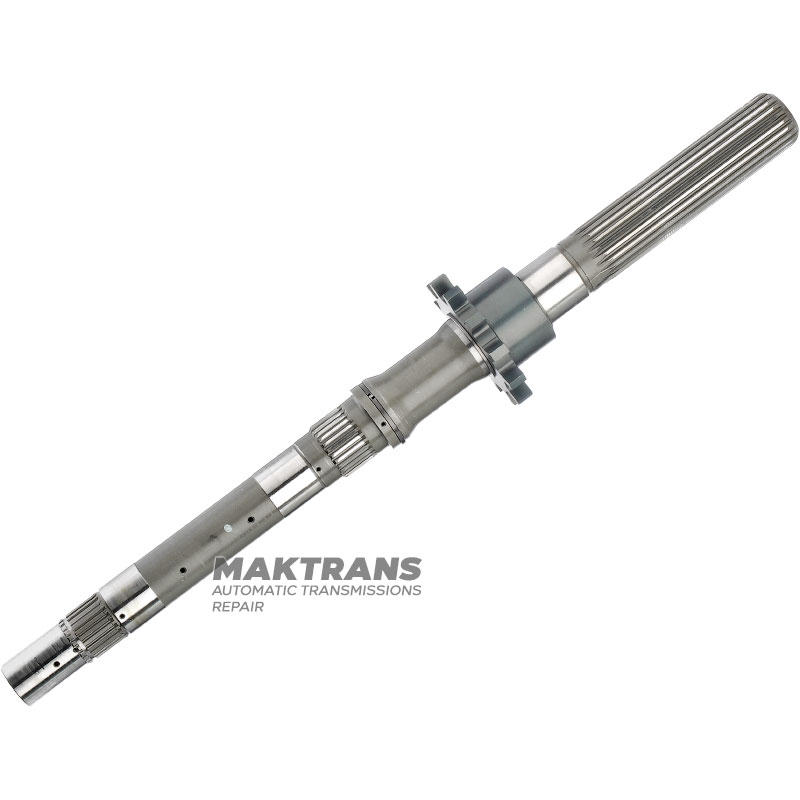 Output shaft Aisin Warner 30-40LE / TOYOTA A340 - total shaft length 465 mm, splines on shaft 24 splines (outer Ø 25.85 mm, L23 mm), 28 splines (outer Ø 30.30 mm, L19 mm), 23 splines (outer Ø 30.80 mm, L122 mm)