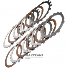 Set of steel and friction discs LOW-REVERSE BRAKE Aisin Warner 30-40LE, 30-80LE / TOYOTA A340 A343 - 7 friction discs (total thickness of the set 30.70 mm)