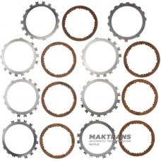 Set of steel and friction discs LOW-REVERSE BRAKE Aisin Warner 30-40LE, 30-80LE / TOYOTA A340 A343 - 7 friction discs (total thickness of the set 30.70 mm)