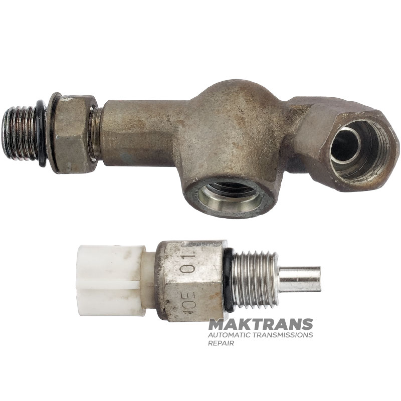 Cooling pipe nipple with temperature sensor Aisin Warner 30-40LE, 30-80LE / TOYOTA A340 — 9090407001 9040714024