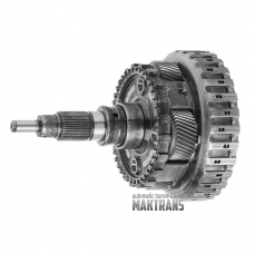 Rear planetary gear No.4 complete with output shaft ZF 8HP70 2WD - propeller shaft guide diameter 14 mm, 4 satellites (overall height 243 mm, 43 splines, spline diameter 34.75 mm)
