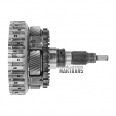 Rear planetary gear No.4 complete with output shaft ZF 8HP70 2WD - propeller shaft guide diameter 14 mm, 4 satellites (overall height 243 mm, 43 splines, spline diameter 34.75 mm)