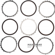 Set of steel and friction discs B1 / Underdrive Brake TOYOTA A750 E/F 3569160010, 3568160010, 3567660090 - 4 friction discs (total thickness of the set 19.30 mm)
