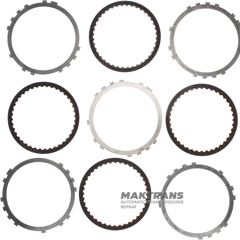 Set of steel and friction discs B1 Brake TOYOTA A750 E/F 3569160010, 3568160010, 3567660090 - 4 friction discs (total thickness of the set 19.30 mm)