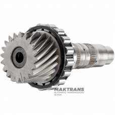 Output shaft #1 VAG eHybrid DQ400 0DD 0DD311205 0DD311439A — shaft length 202 mm, 20 teeth (ext.Ø 66.05 mm)