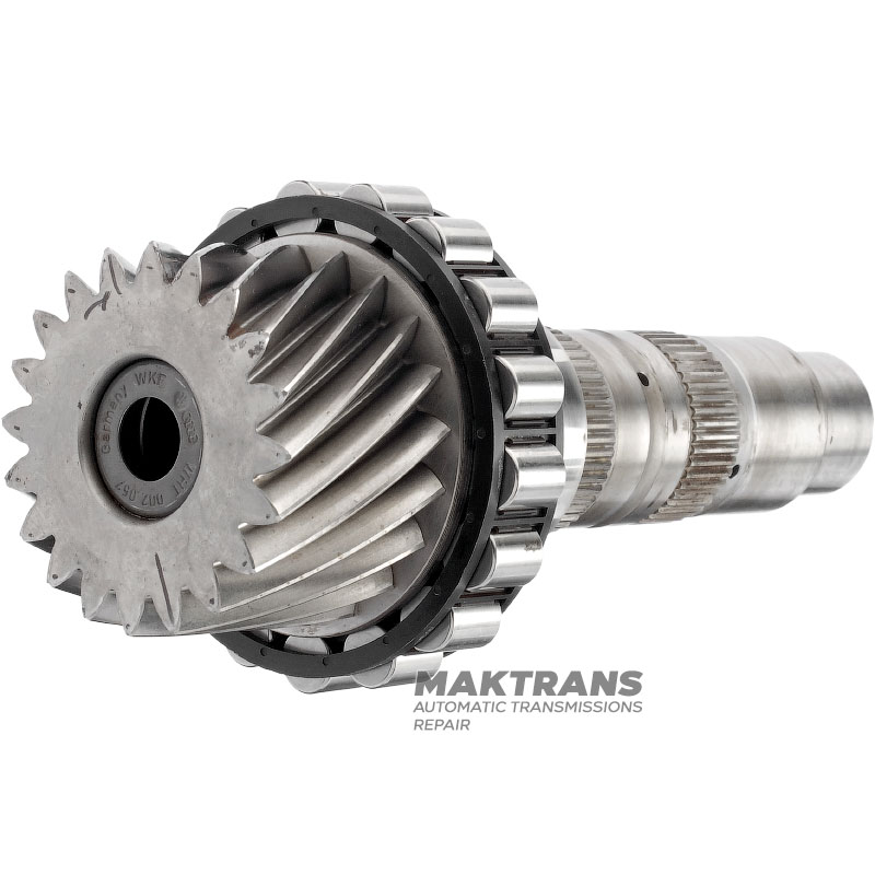Output shaft #1 VAG eHybrid DQ400 0DD 0DD311205 0DD311439A — shaft length 202 mm, 20 teeth (ext.Ø 66.05 mm)