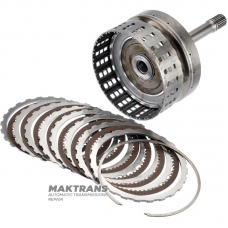 Input shaft / drum K1 Clutch (7 friction discs) NISSAN / JATCO RE5R05A 3154095X02 - height 269 mm, 24 splines (ext. Ø 25.65 mm), ring gear 102 teeth (ext. Ø 174 mm)