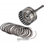 Input shaft / drum K1 Clutch (7 friction discs, 40 teeth per disc) NISSAN RE7R01 315401XJ0C - (overall length 324 mm, shaft length 256 mm, 24 splines (ext.Ø 25.70 mm), 102 teeth on ring gear)
