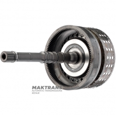 Input shaft / drum K1 Clutch (7 friction discs, 40 teeth per disc) NISSAN RE7R01 315401XJ0C - (overall length 324 mm, shaft length 256 mm, 24 splines (ext.Ø 25.70 mm), 102 teeth on ring gear)