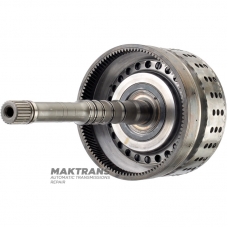 Input shaft / drum K1 Clutch (7 friction discs, 60 teeth per disc) NISSAN RE7R01 315401XJ0C - (overall length 324 mm, shaft length 255 mm, 24 splines (ext. Ø 25.70 mm), 105 teeth on ring gear)