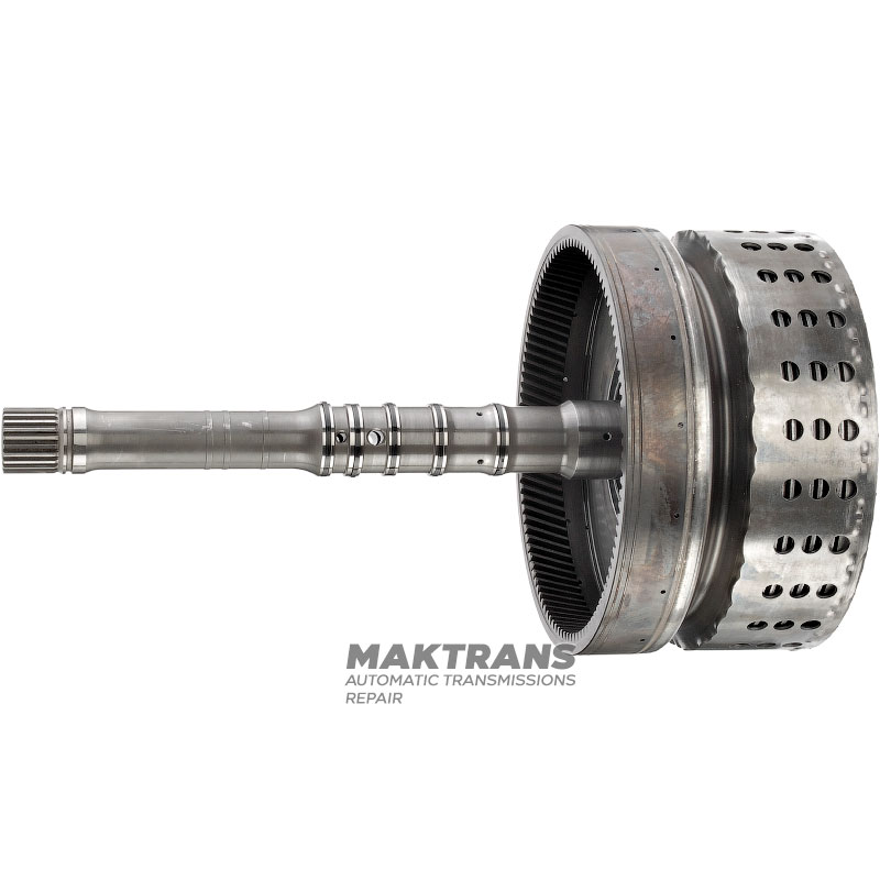 Input shaft / drum K1 Clutch (7 friction discs) NISSAN RE7R01 315401XJ0C - (overall length 324 mm, shaft length 255 mm, 24 splines (ext. Ø 25.70 mm), 105 teeth on ring gear)