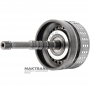 Input shaft / drum K1 Clutch (6 friction discs, 60 teeth per disc) NISSAN RE7R01 315401XJ0C - (overall length 312 mm, shaft length 244 mm, 24 splines (ext.Ø 25.70 mm), 105 teeth on ring gear)