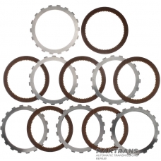 Set of steel and friction discs Low / Reverse FORD 5R110W - (6 friction discs, total thickness of the set 22.80 mm)