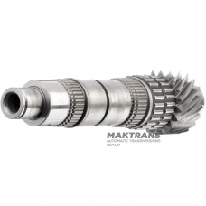 Output shaft No. 1 (1-2-5-6) GETRAG DCT250 — length 244 mm, 19 teeth on gear (ext.Ø 58.80 mm, 3 notches)