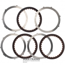 Set of steel and friction discs OVERDRIVE Brake FORD 5R110W 3C3Z-7B442-AA, 3C3Z-7B164-AA, 3C3Z-7R411-AB — 3 friction discs (32 teeth per disc), total thickness of the set 20.25 mm