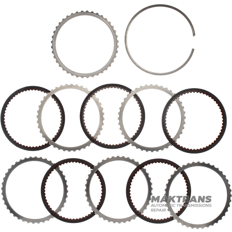 K1 Clutch Aisin Warner TF-60SN / VAG 09G Steel and Friction Disc Set - 5 friction discs, total set thickness 19.60 mm