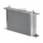 Universal oil radiator 21-row thread pitch 9/16"x18 Fitting AN6 Complete with fastening, fittings for connection.