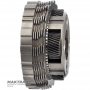 Rear planetary gear - 4 satellites (32 teeth per satellite, outer diameter 50.60 mm), 6 friction discs, ring gear 98 teeth