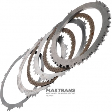 Set of steel and friction discs 1-2-3-4 Brake FORD 6F35 24258067 - total thickness of the set 15.15 mm, 2 friction discs, 12 (24) teeth on a steel disc