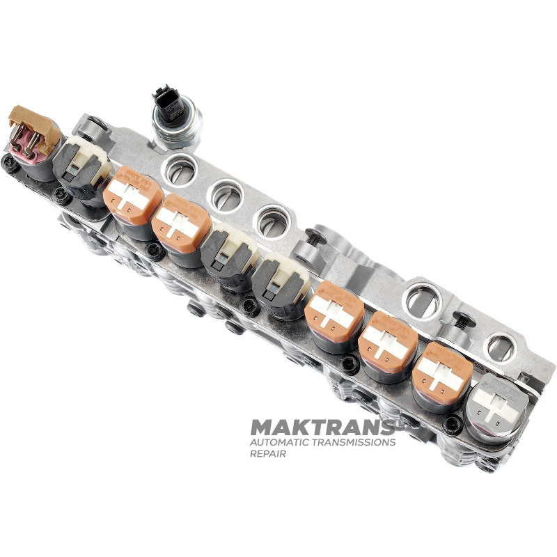 Valve body complete with solenoids (reconditioned) ZF 9HP48 (LAND ROVER DISCOVERY SPORT L550 2.0L) — separator plate A135 / B135, 10 solenoids (for cars with START-STOP system)