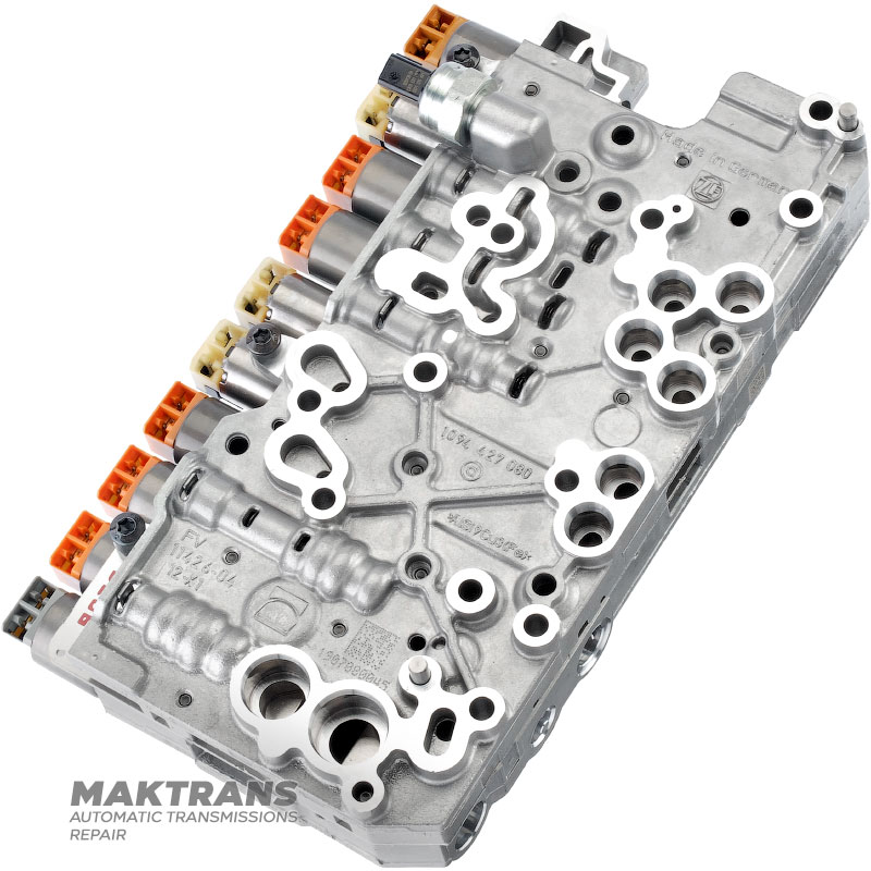 Valve body complete with solenoids (reconditioned) ZF 9HP48 (LAND ROVER DISCOVERY SPORT L550 2.0L) LR123898, 1094127343 — separator plate A206 / B206, 10 solenoids (for cars with START-STOP system)