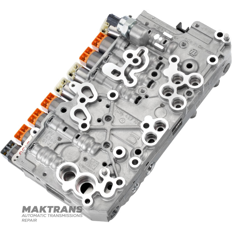 Valve body complete with solenoids (reconditioned) ZF 9HP48 (JEEP COMPASS (2017-2018) 2.4L 4WD) 1094127344 — separator plate A136 / B136, 9 solenoids (for cars without START-STOP system)
