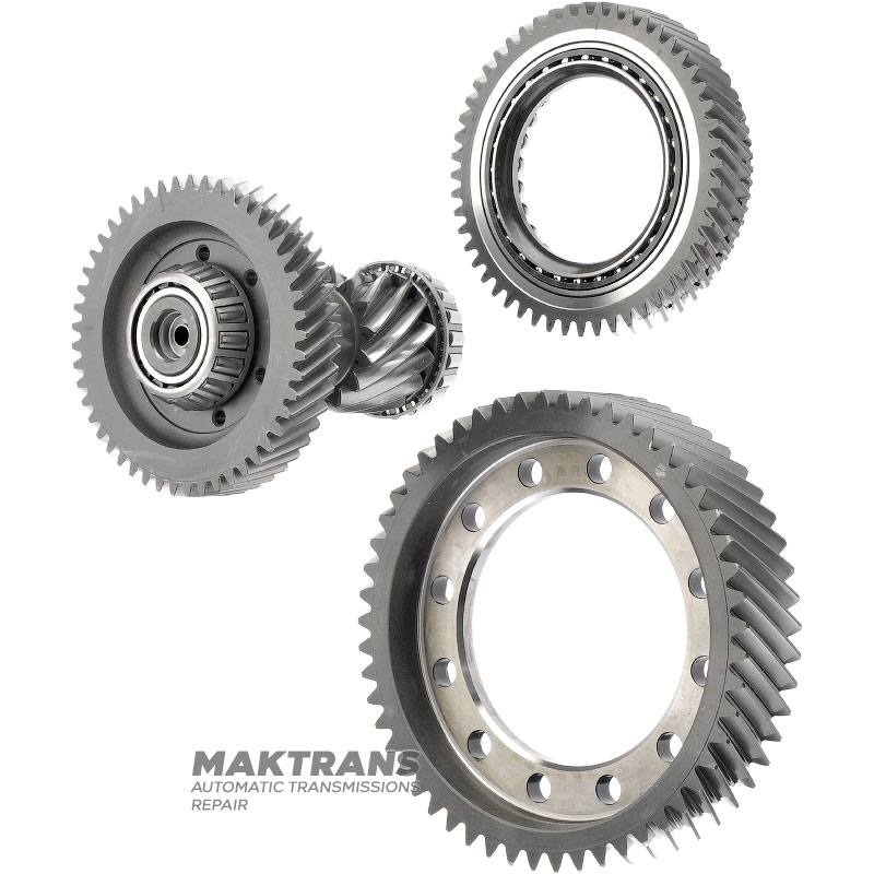 Helical gear set for final drive TOYOTA \ LEXUS UA81E UA81F — 4120678020, 4130078030, 3570478010 (differential gear 53 teeth, intermediate shaft 15/49, central support gear 52 teeth)