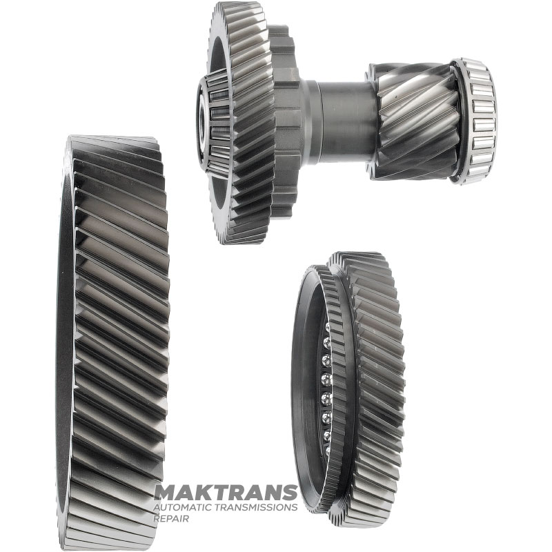Helical gear set for final drive TOYOTA \ LEXUS UA81E UA81F — 4120678020, 4130078030, 3570478010 (differential gear 53 teeth, intermediate shaft 15/49, central support gear 52 teeth)