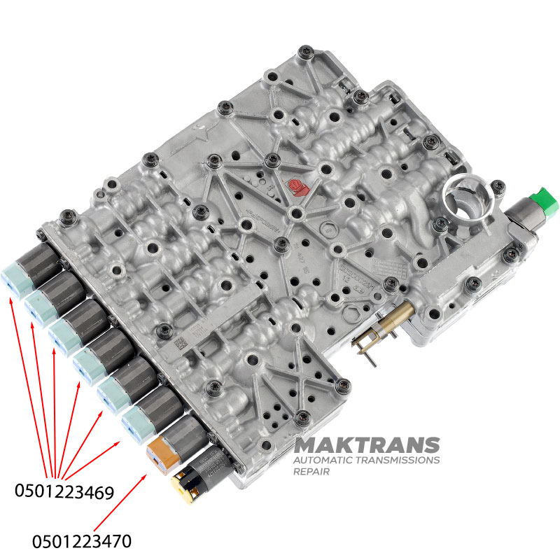 Adapter for testing solenoids ZF 8HP 3rd generation (solenoid part numbers 0501223469, 0501223470)