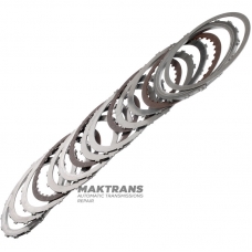 Set of steel and friction discs 2-4 Brake JATCO (ISUZU / MAZDA) JR405E 8973309990, 8973310090 - 4 friction discs (total thickness of the set 32.05 mm)