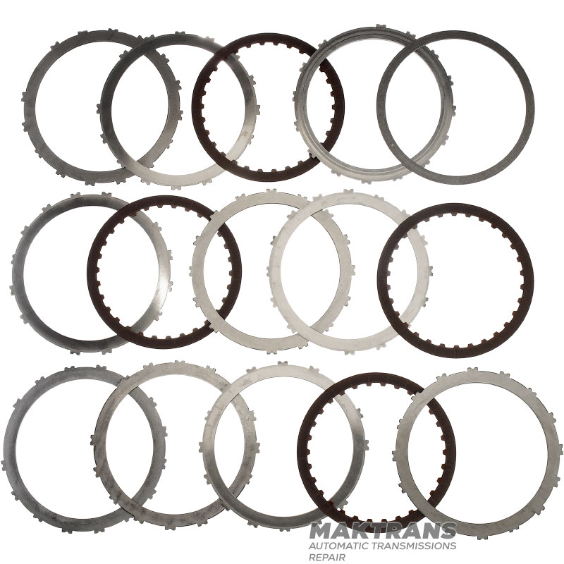 Set of steel and friction discs 2-4 Brake JATCO (ISUZU / MAZDA) JR405E 8973309990, 8973310090 - 4 friction discs (total thickness of the set 32.05 mm)