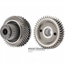Set of helical gears for differential drive VAG 01M, 01N, 01P — 44 teeth (outer Ø 118.70 mm), 45 teeth (outer Ø 124.70 mm), ring gear (non-removable) 57 teeth
